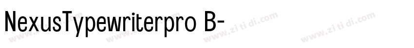 NexusTypewriterpro B字体转换